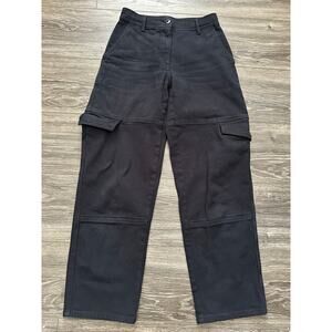 Aritzia Wilfred Free Maeve Cargo Pant in Garment Dye Black 00